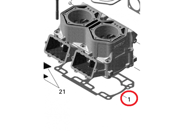 Garnitura cilindri 0.5mm Ski Doo 800, 2007-2015